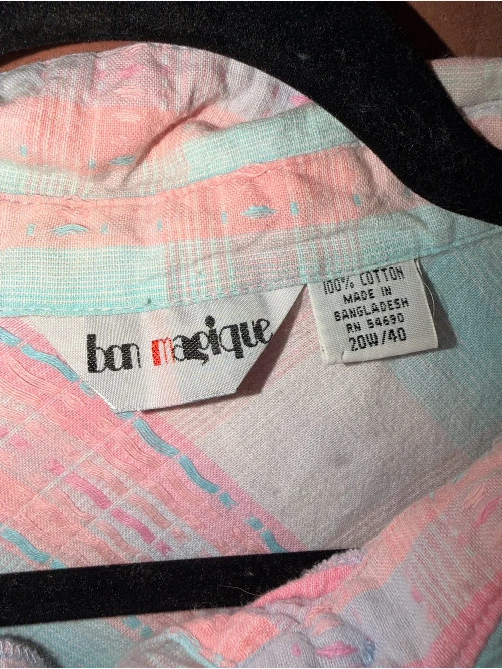 Pastel Pink & Mint Striped Button-Up Shirt